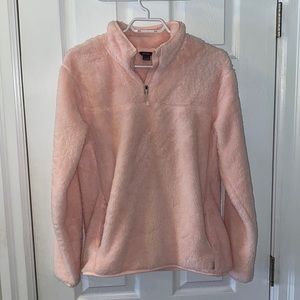 Eddie Bauer quarter zip fuzzy sweater